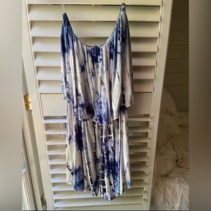 strapless tie dye dress